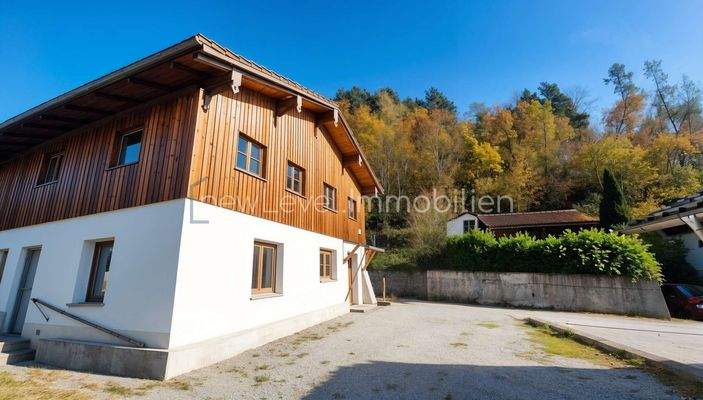 Ansicht von vorne, Fertigstellung visualisiert (KI)