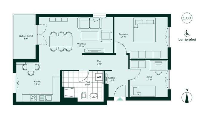 Grundriss der Eigentumswohnung