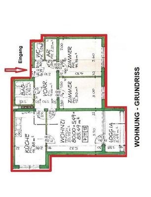 Wohnung - Grundriss