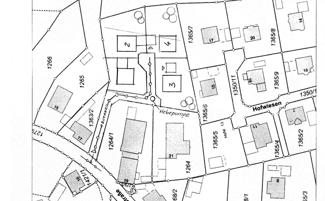 geplante Erschließungsstraße