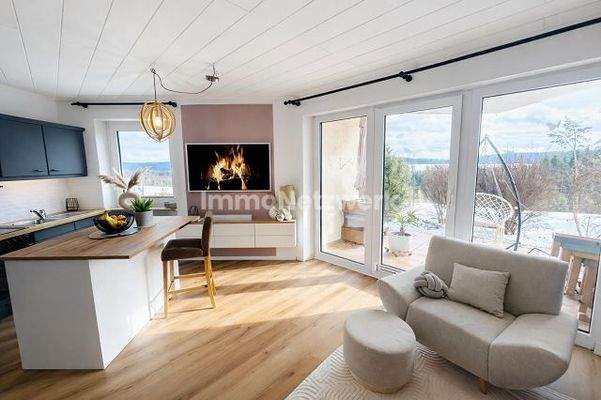 Wohnzimmer Aussicht Terrasse u