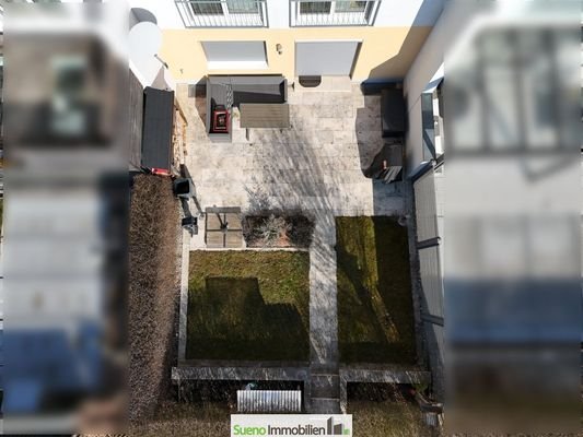 Garten Drohnen-Ansicht