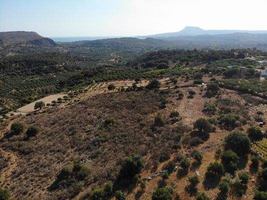 Kreta, Stilos: Außergewöhnliches Baugrundstück mit Meerblick zu verkaufen