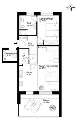 Die Grundrisspläne sind nicht zur Maßentnahme geei