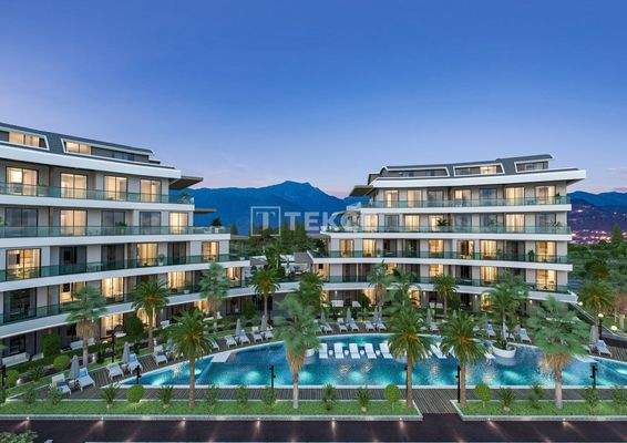 Stylish Apartments in a Hotel Concept Project in Alanya Oba