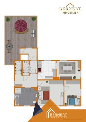 Grundriss visualisiert OG