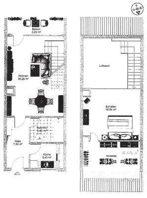 Grundriss eingerichtet