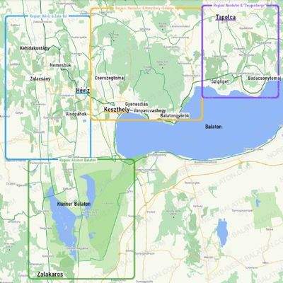 Karte Regionen Nord-West-Balaton