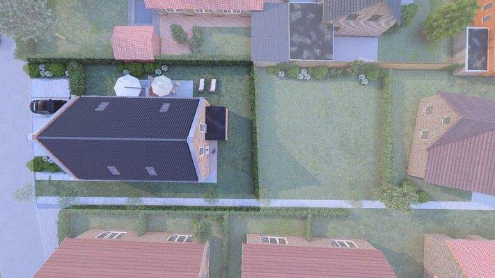 Blick auf das Grundstück 