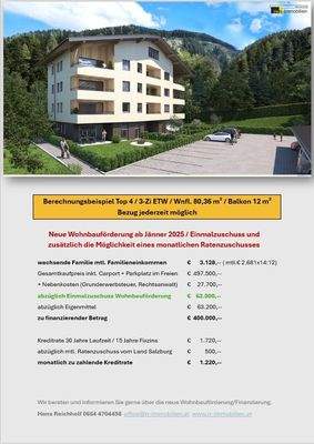 Berechnungsbeispiel BV Bad Gastein mit WBF 3-Zi ET