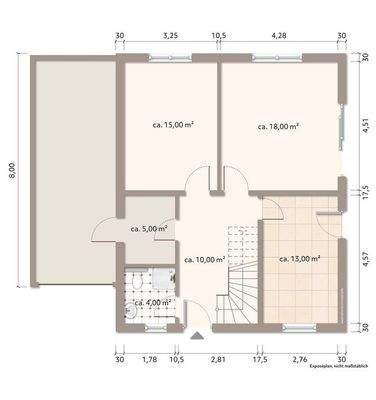 Grundriss Erdgeschoss unmöbliert