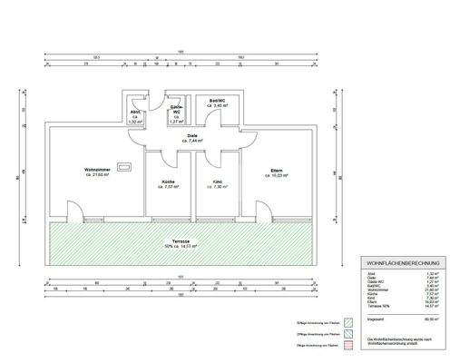 Grundriss der Wohnung