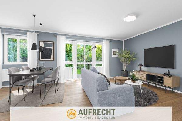 Visualisierung Wohn- und Essbereich 