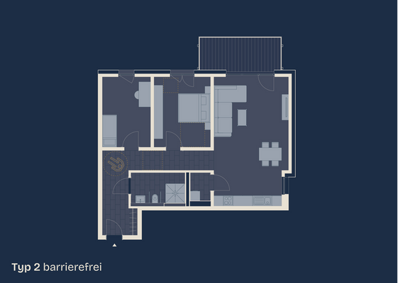 Grundriss Typ 2 (rollstuhlgerecht)