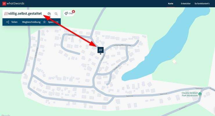 Die genaue Lage https://what3words.com/v%C3%B6llig.selbst.gestaltet