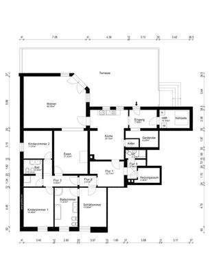Grundriss EG Wohnung/Gewerbeeinheit