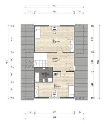 Grundrissplan Dachgeschoss 