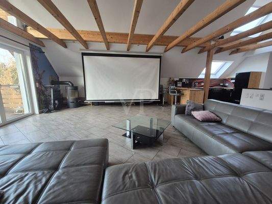 DG offenes Wohnzimmer TV-Stimmung