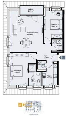 Grundriss 1. Dachgeschoss