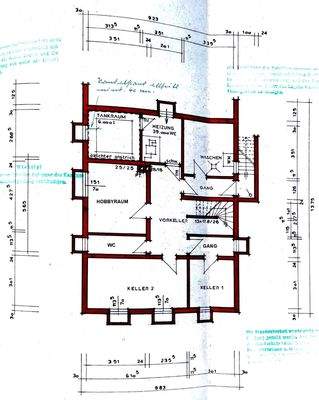 Grundriss Keller