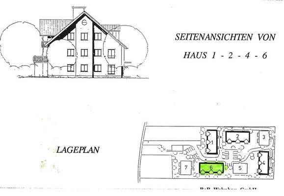 Lageplan, Wohnung im Haus 6