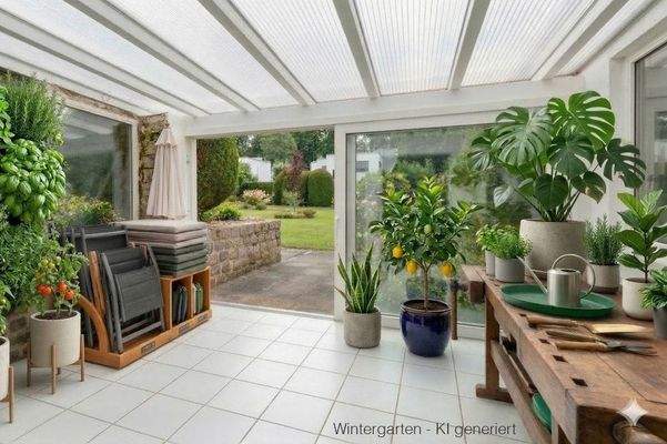 vorhandener Wintergarten - KI unterstützte Dekoration