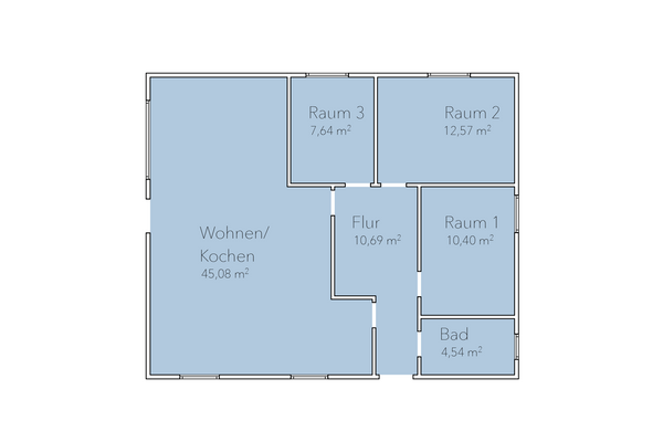 Grundrissskizze Bungalow