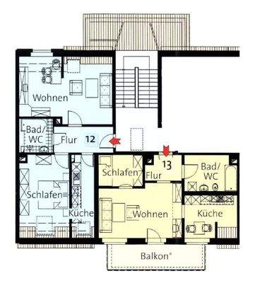Grundriss mit Nachbarwohnung
