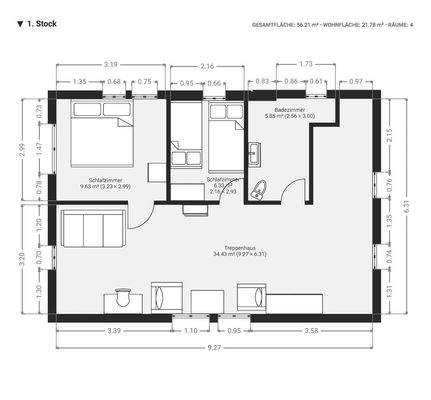 Grundriss Obergeschoss
