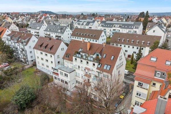Außenansicht mit Blick auf die Dachterrasse