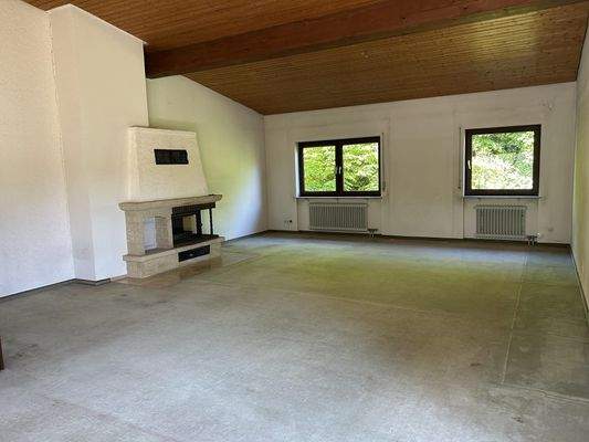 Dachgeschoss : Zimmer mit offenem Kamin