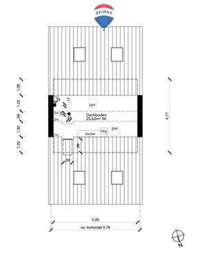 Grundriss Dachboden