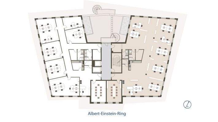 Regelgrundriss (Großraumbüros)