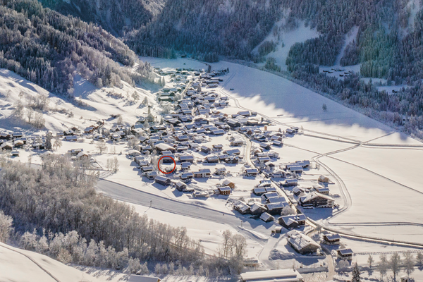 Schoppernau im Winter - direkt beim  Schilift