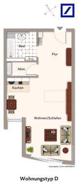 Wohnungstyp D (1 Z.)