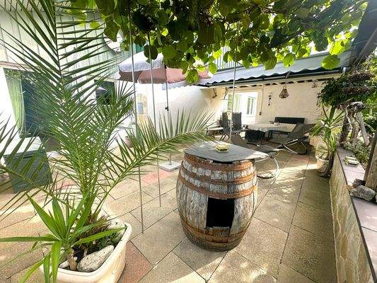 mediterran angelegte Terrasse