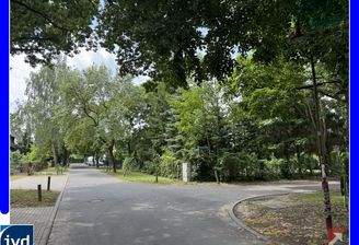 Blick auf das Eckgrundstück