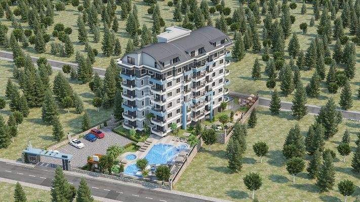Flats 500 m from the Sea in Alanya Demirtaş