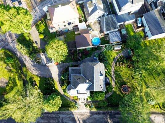 Vogelperspektive der Villa