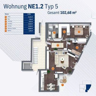 Wohnung NE1.2 Typ 5