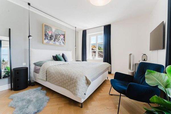 Das freundliche Gäste-/Kinderzimmer im Obergeschoss