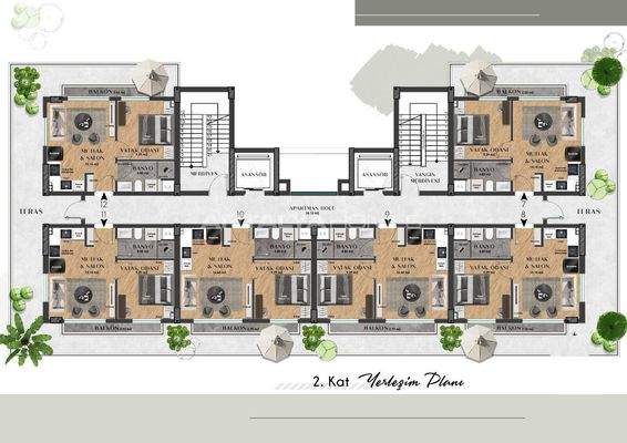 Flats in Complex with Ideal Location Antalya Altintas