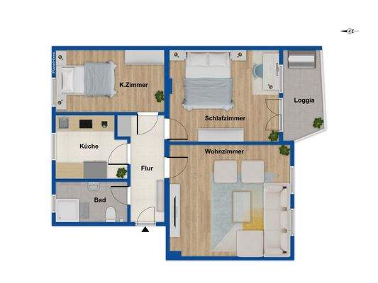 Grundriss Erdgeschosswohnung