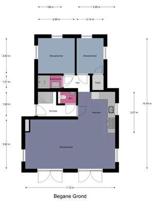 plattegrond begane grond woning 124 domein de Scha