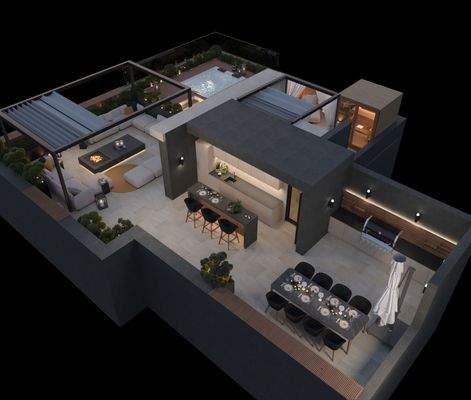 Visualisierung Dachterrasse