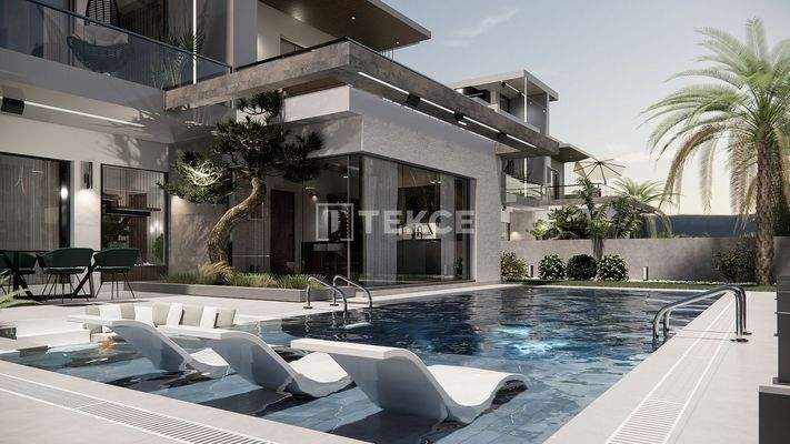 Detached Villas with Pools Near the Beach in Ozanköy Girne