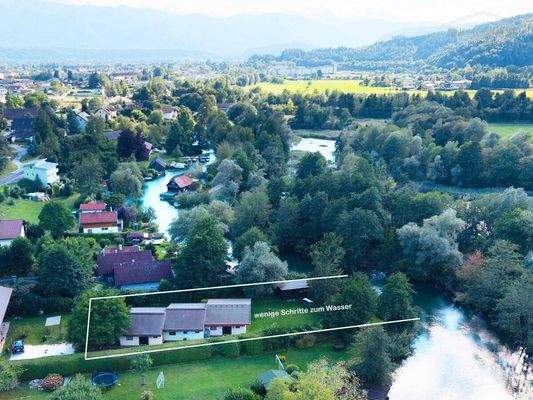 Wenige Schritte zum Wasser - Blick Richtung Villach