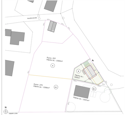 Bebauungsvorschlag für ein Einfamilienhaus
