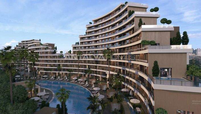 Flats in a Low-Rise Project with Pool in Altıntaş