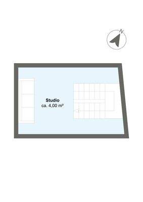 Maisonettwohnung B  Grundriss Studio